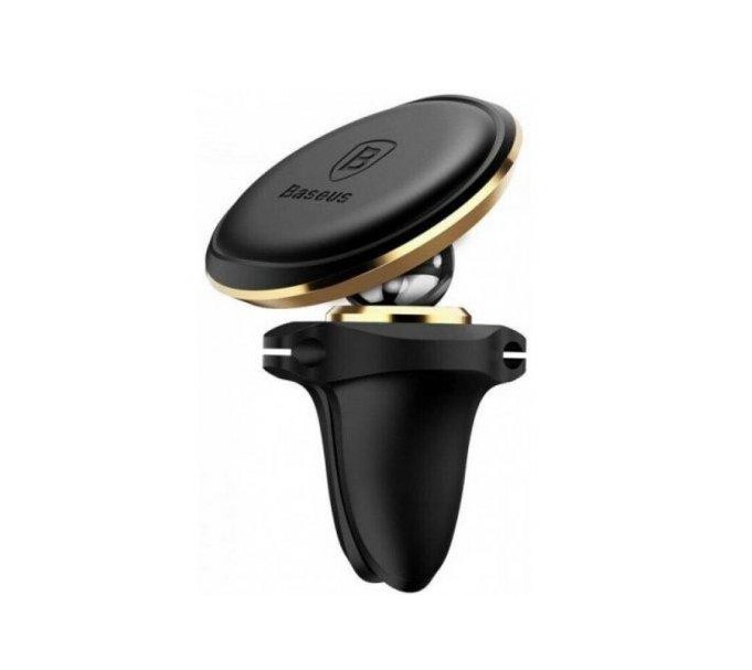 Автомобильный держатель для смартфона Baseus Car Holder Magnetic Air Vent Mount Holder with cable clip Gold (SUGX-A0V)